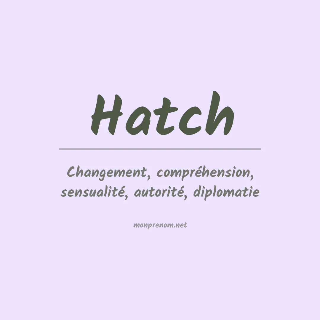 Prénom Hatch