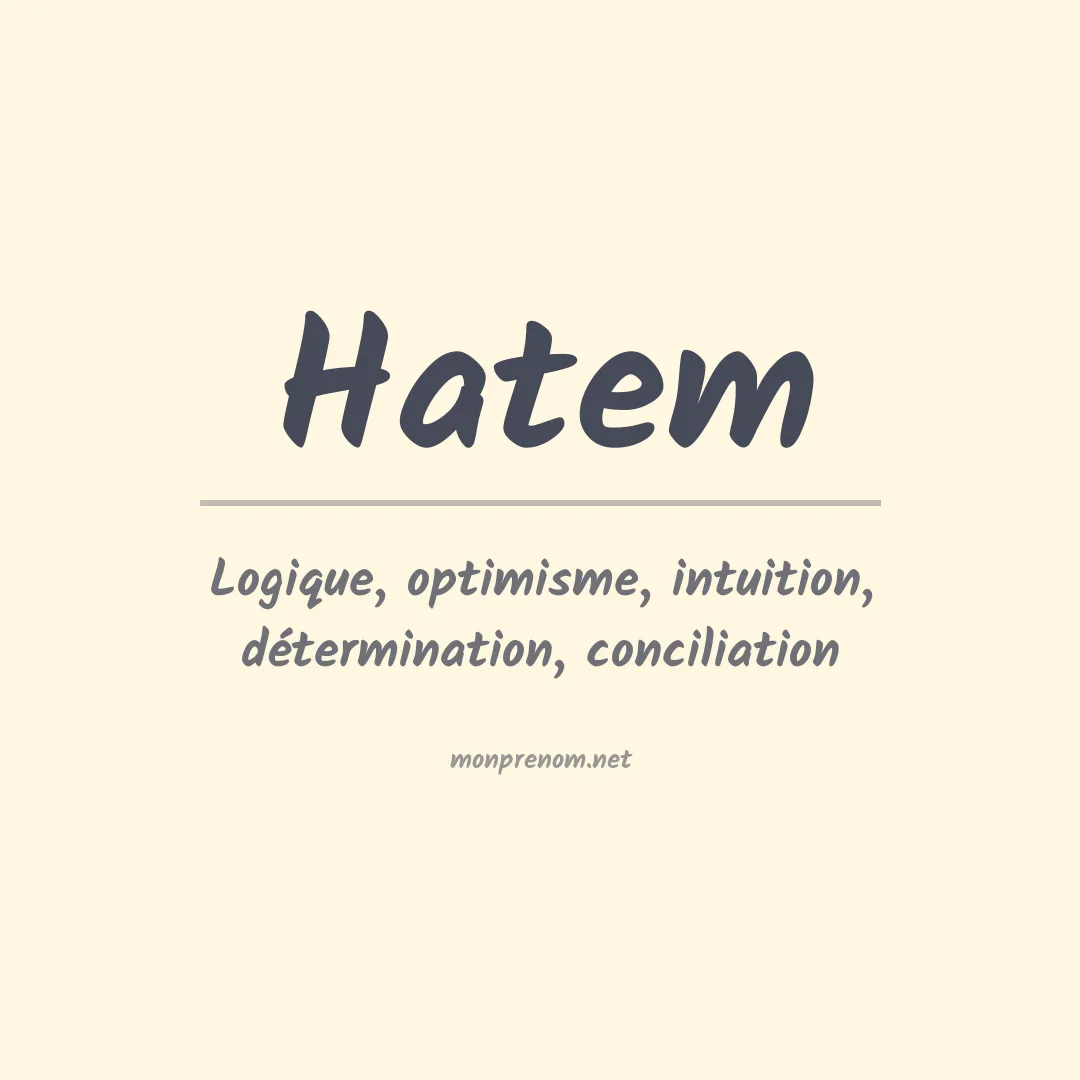 Prénom Hatem