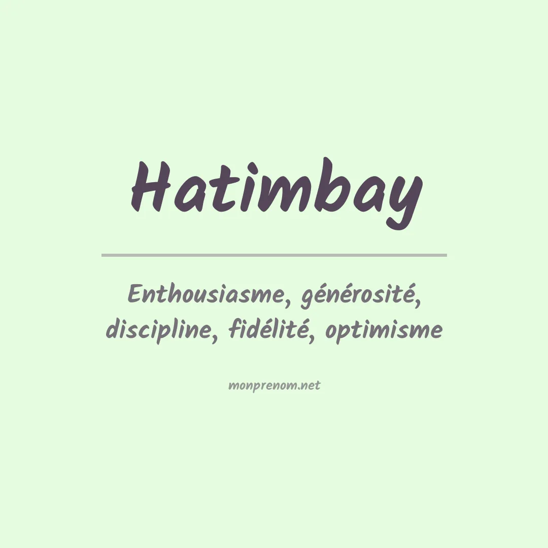 Signification du prénom Hatimbay