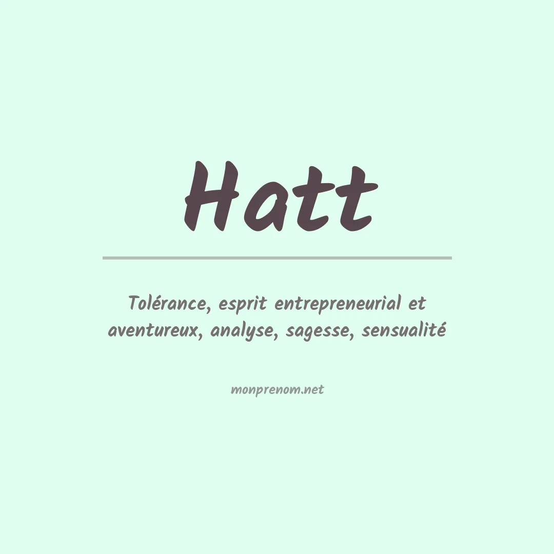 Prénom Hatt