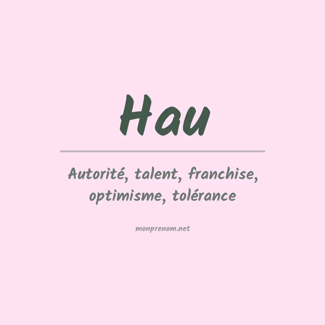 Prénom Hau