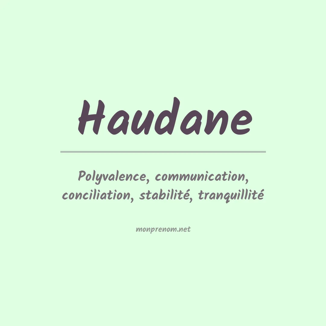 Signification du prénom Haudane