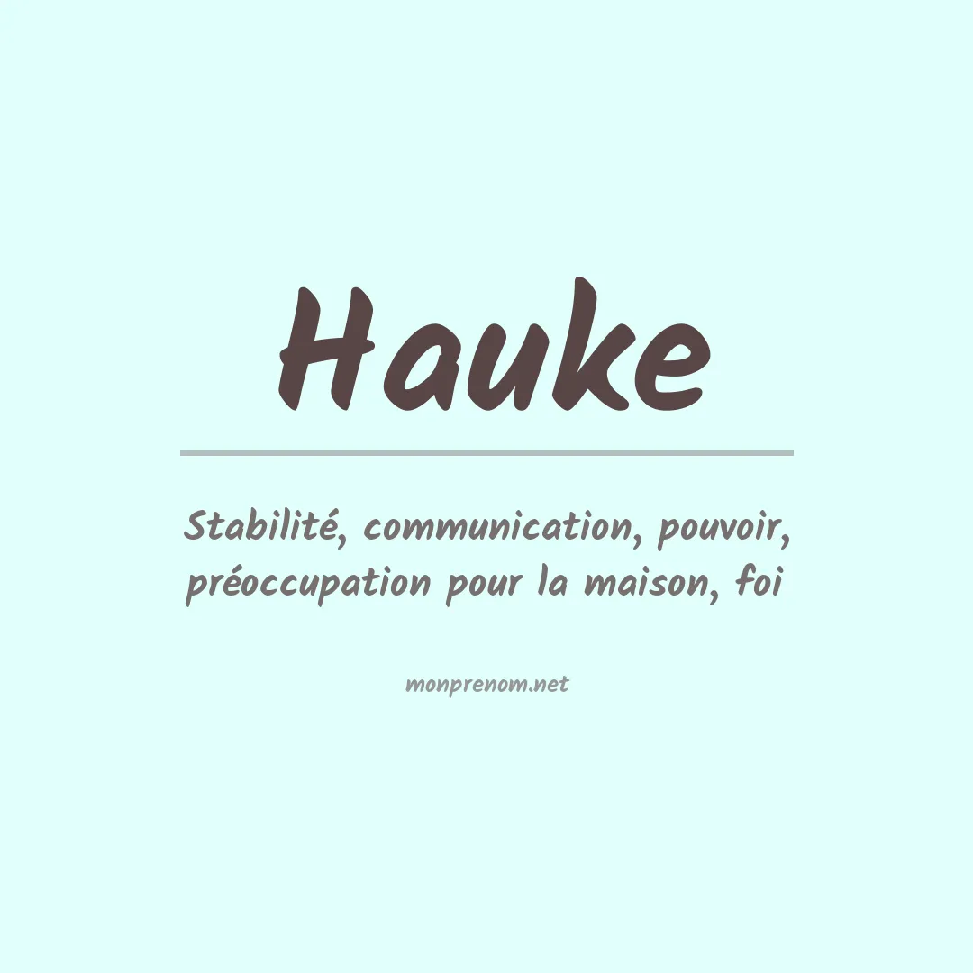 Signification du prénom Hauke