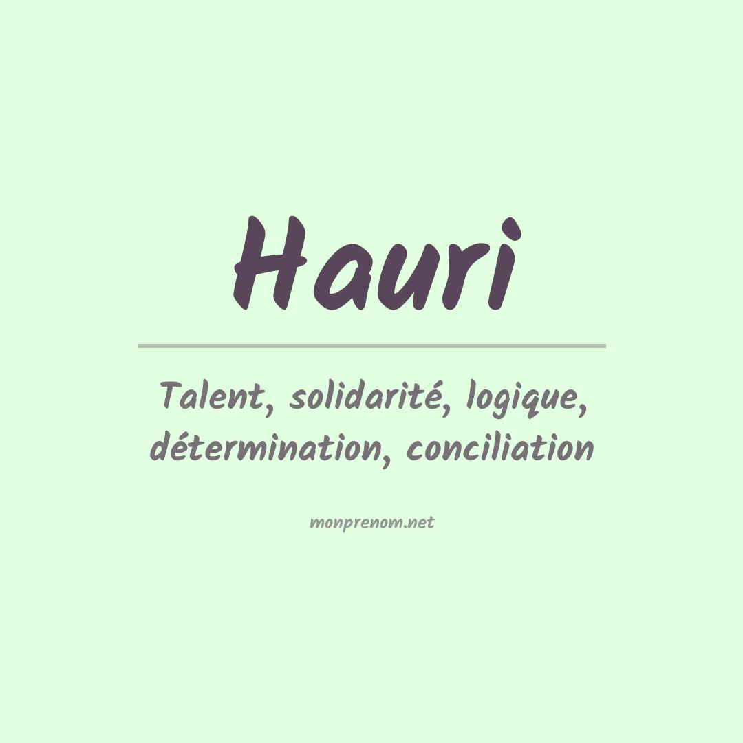 Prénom Hauri
