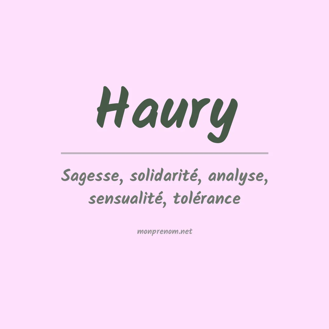 Prénom Haury