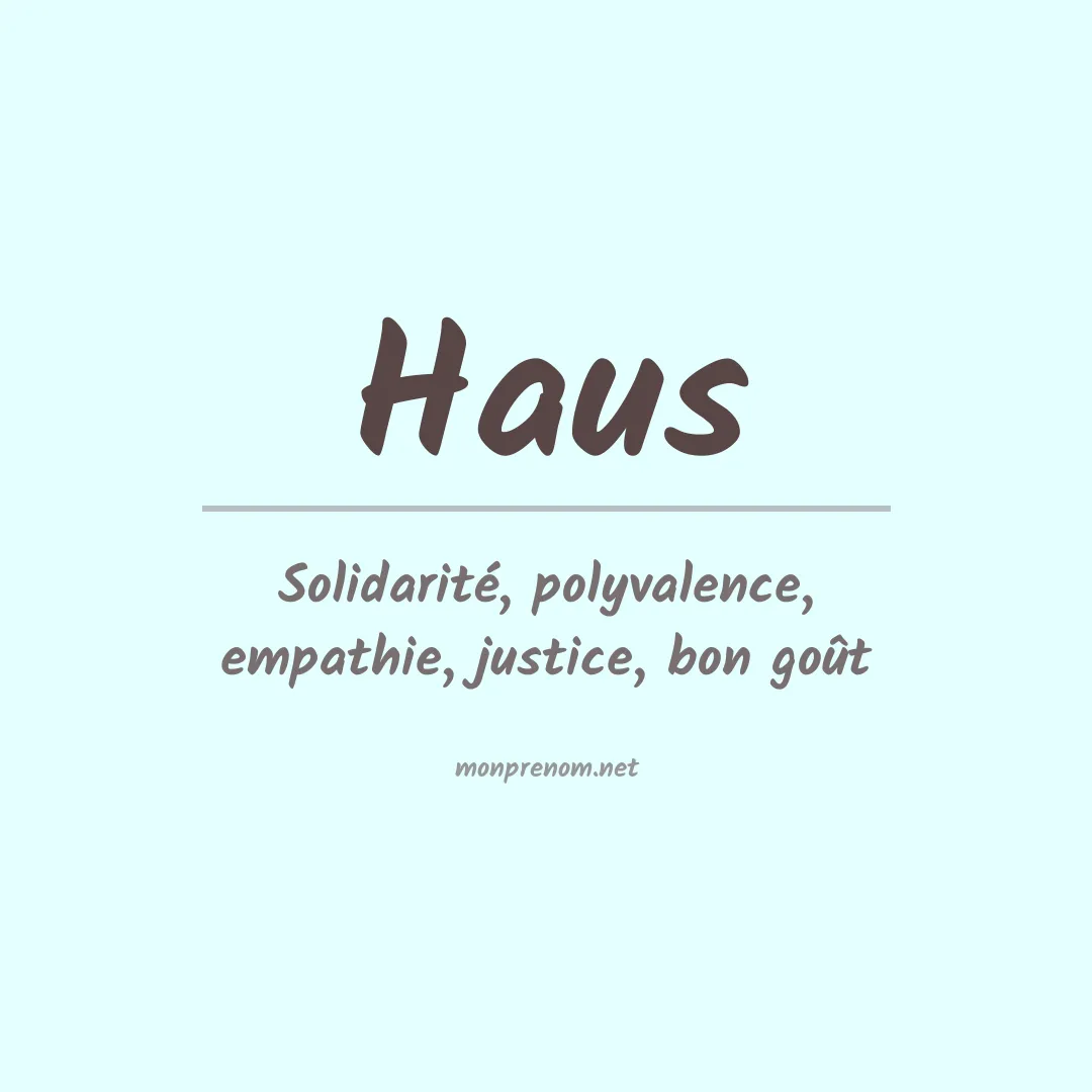 Prénom Haus