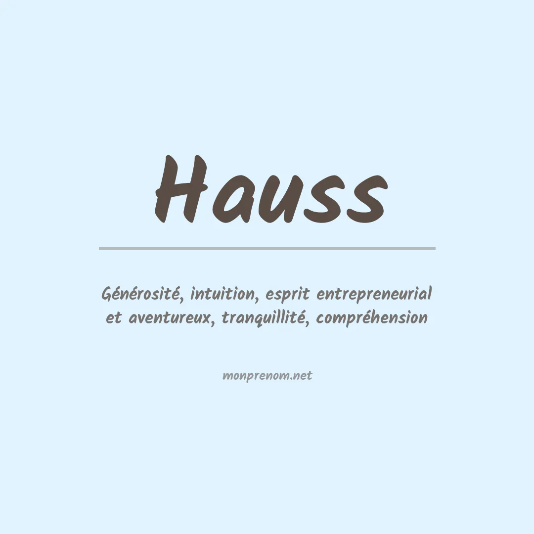 Prénom Hauss