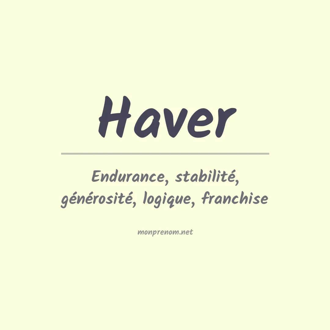 Prénom Haver