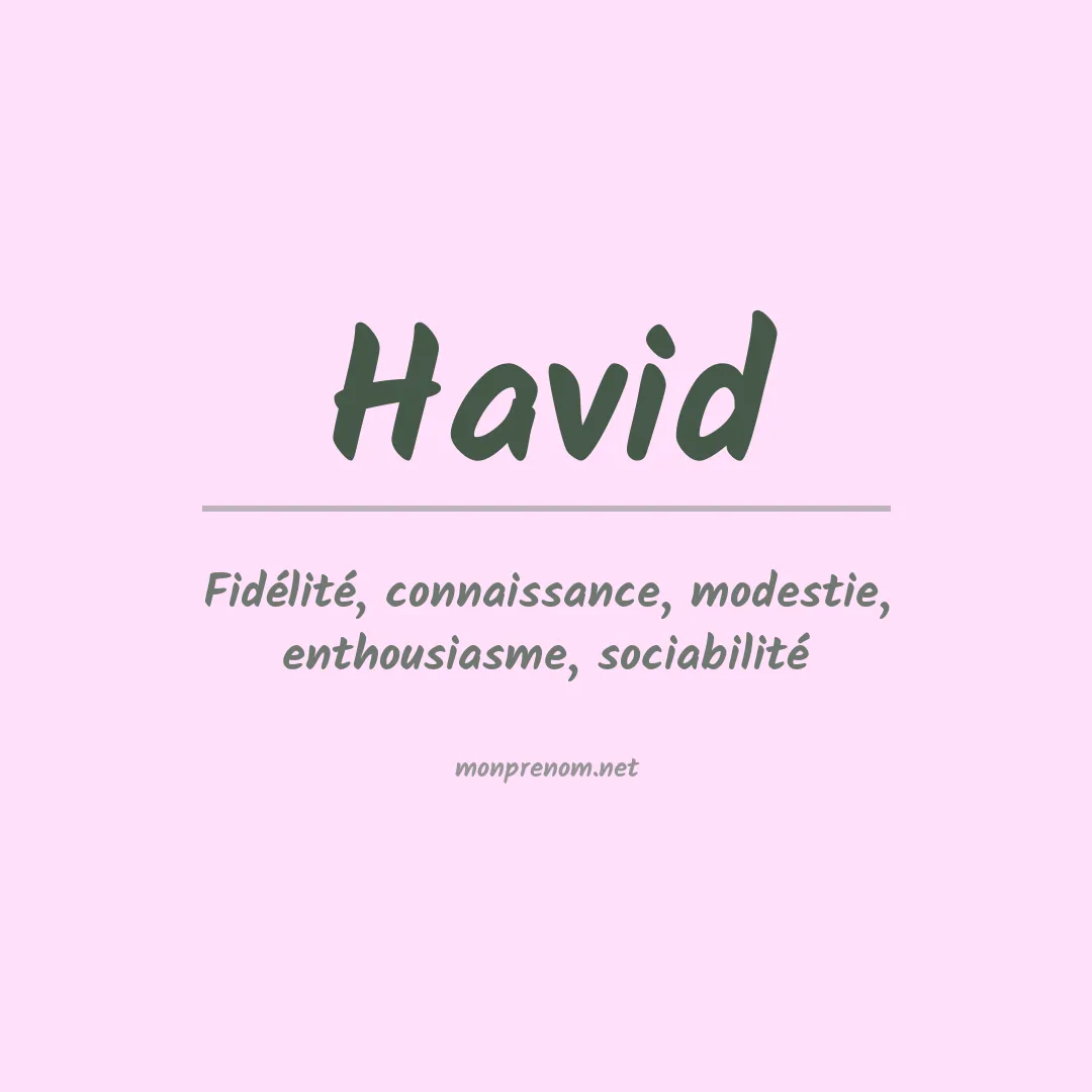 Prénom Havid