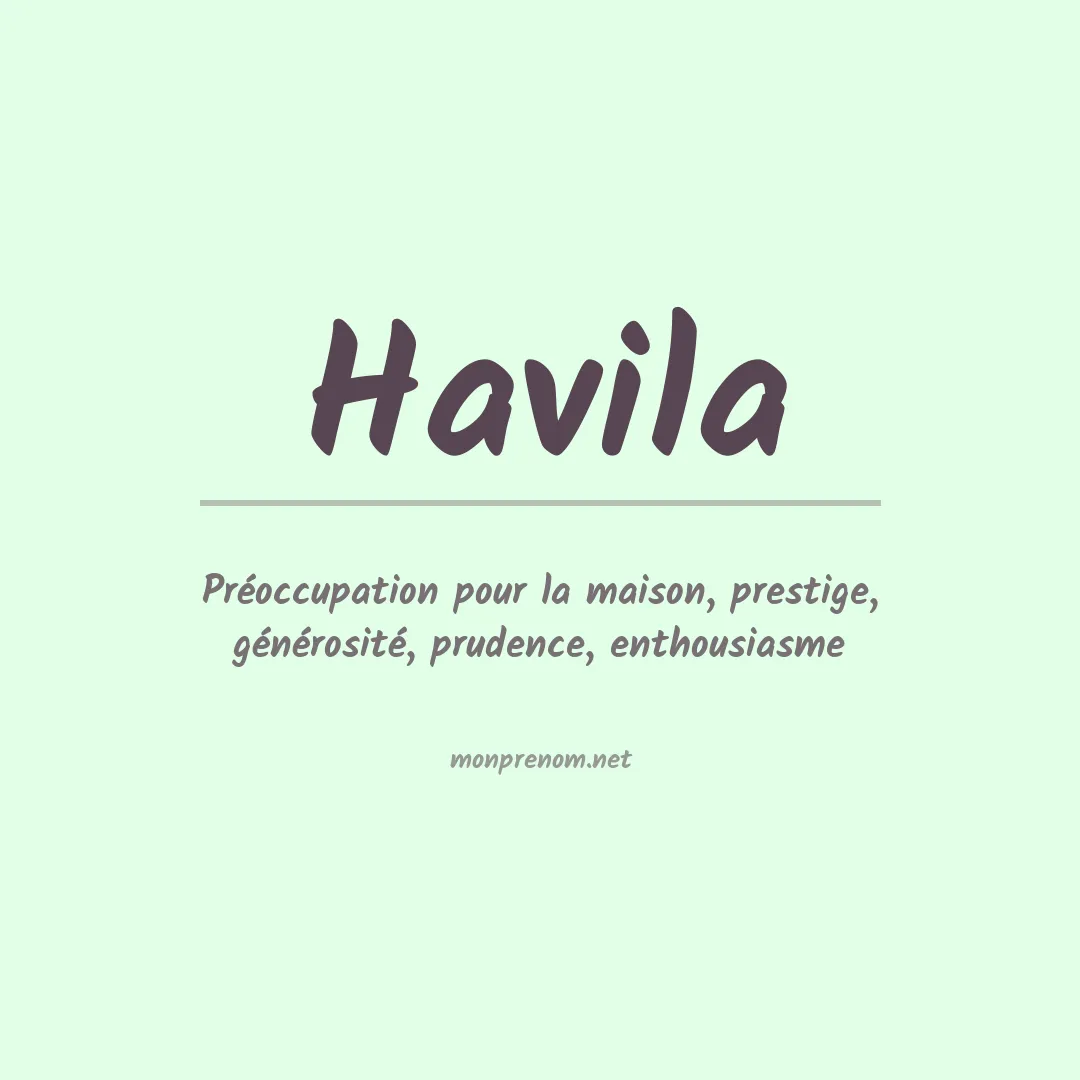 Prénom Havila