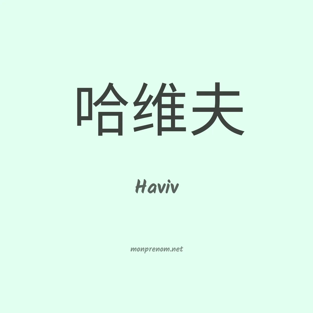 Haviv en chinois