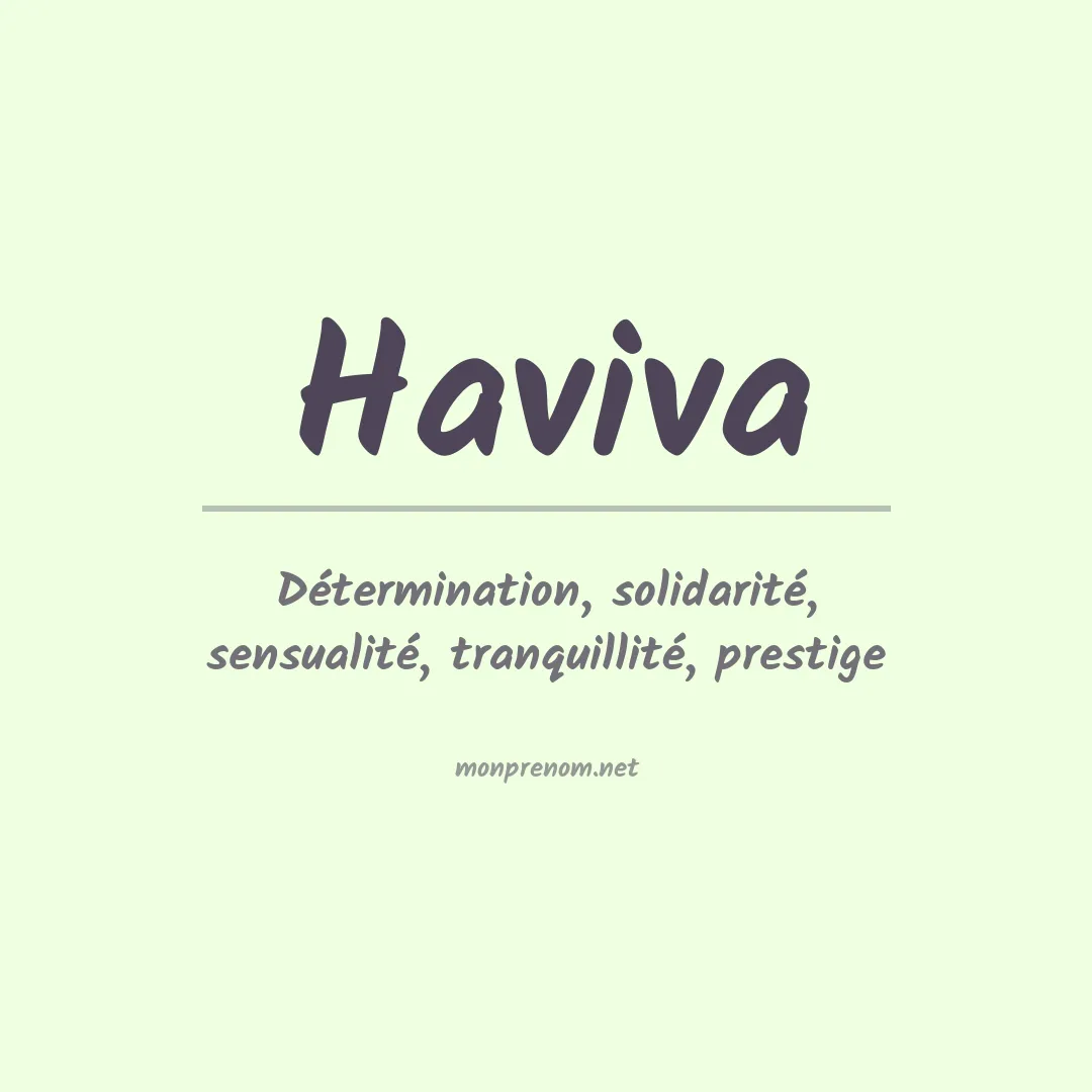 Signification du prénom Haviva