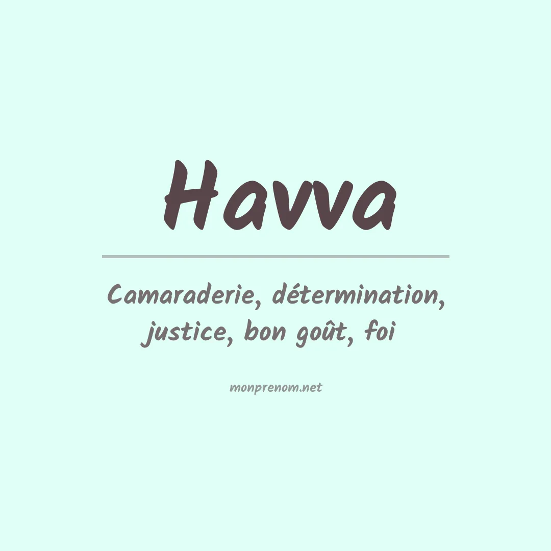 Signification du prénom Havva