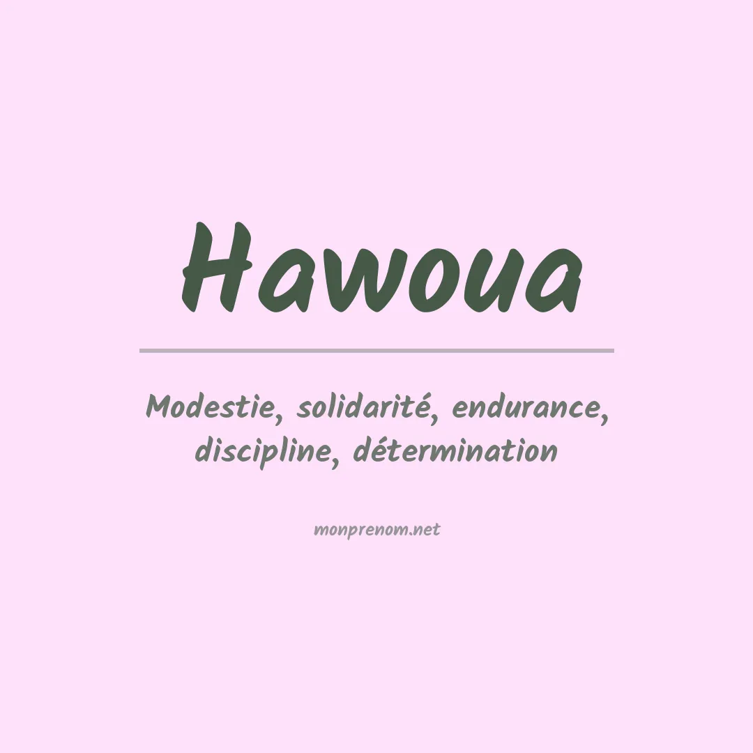 Prénom Hawoua
