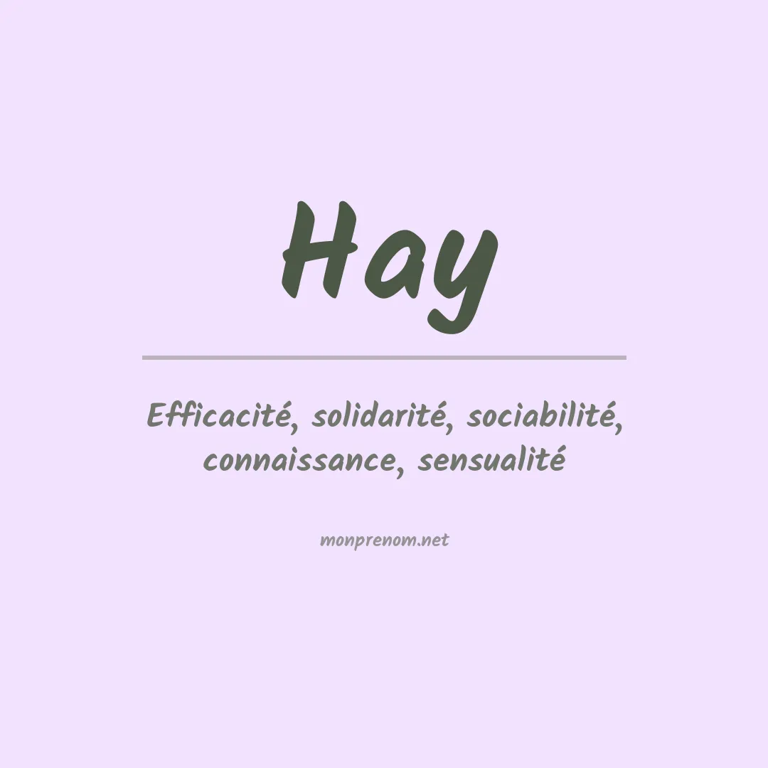 Prénom Hay