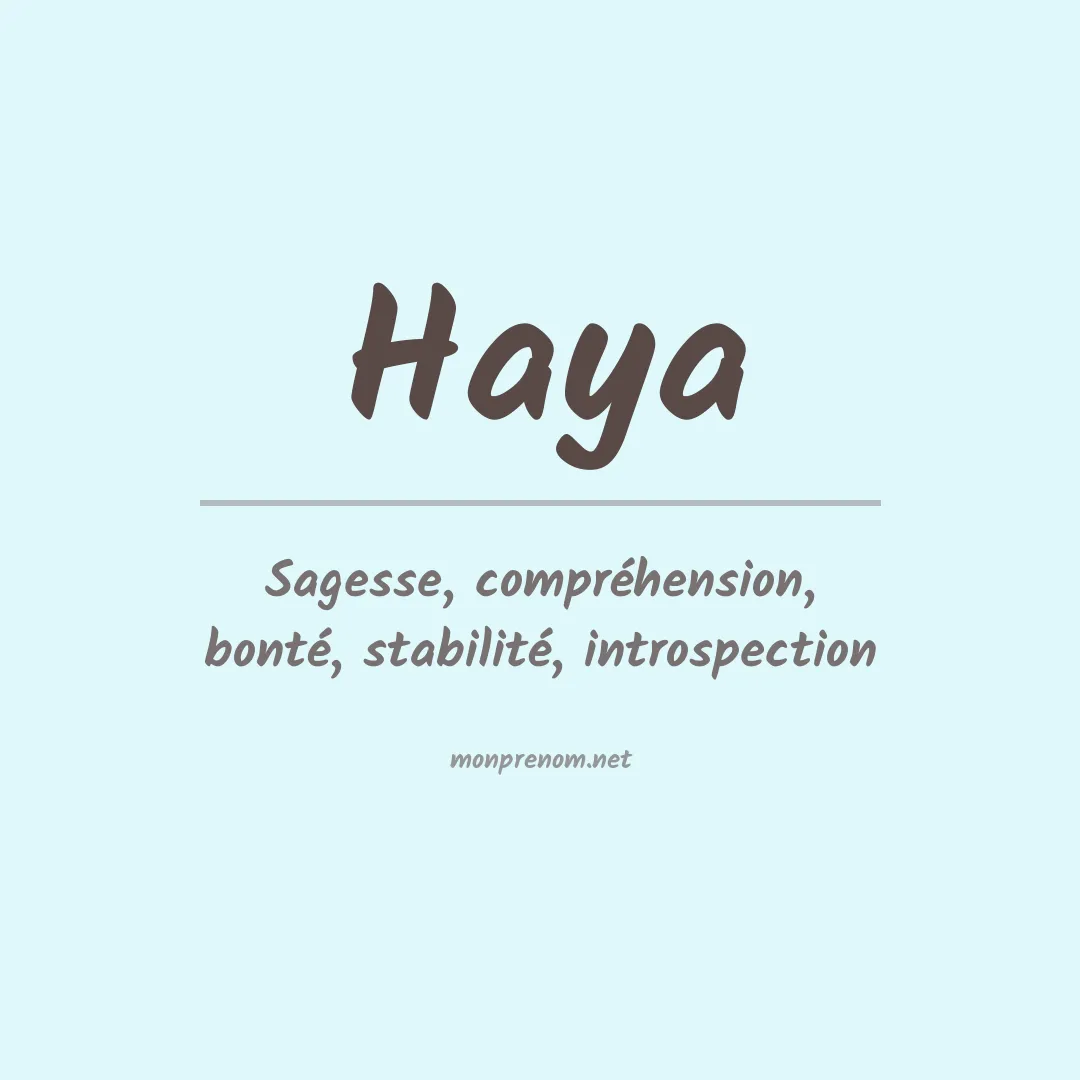 Prénom Haya