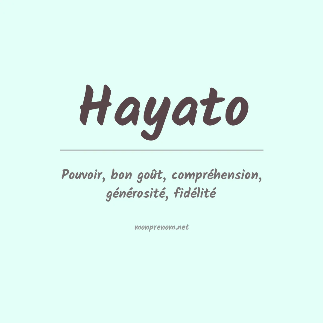 Prénom Hayato
