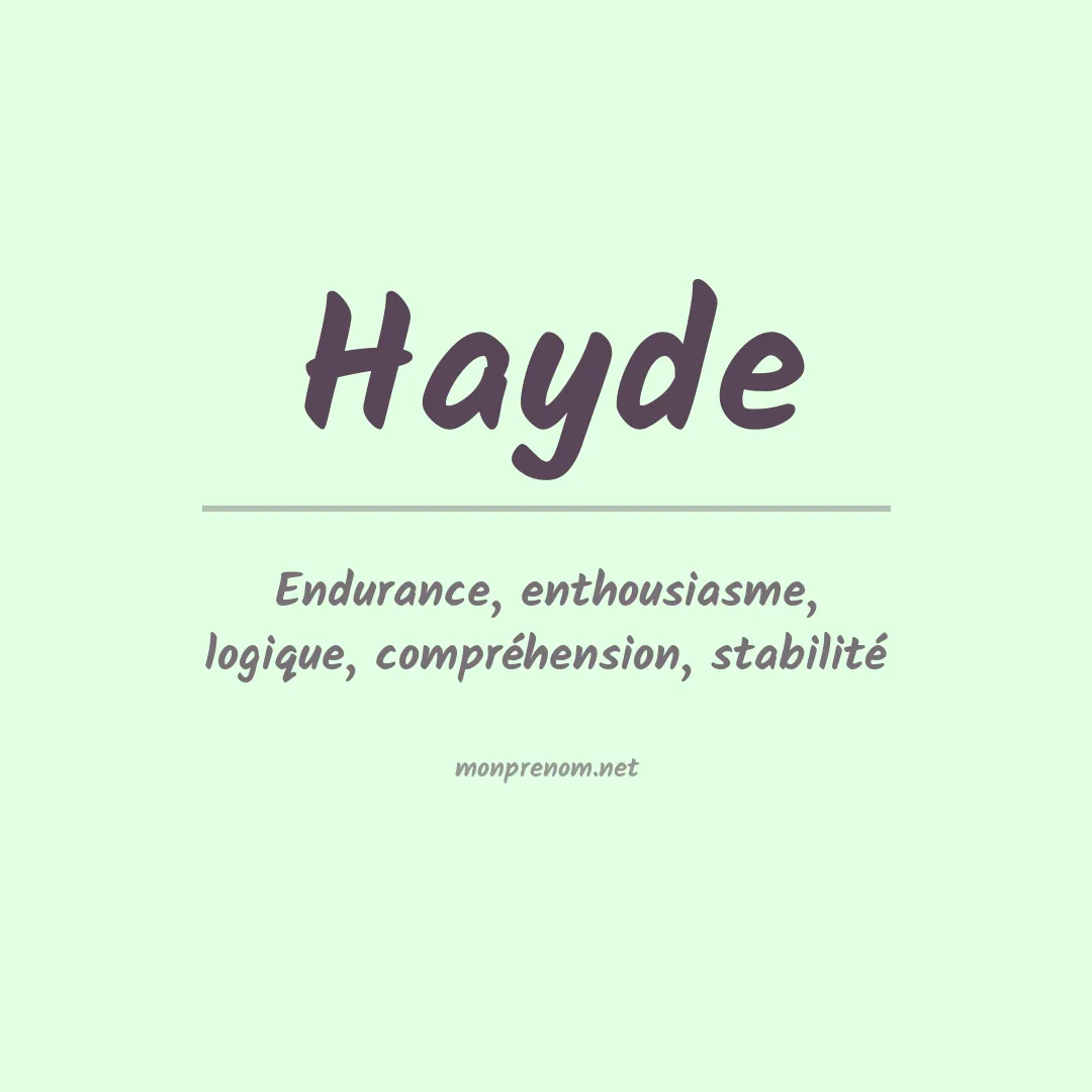 Prénom Hayde