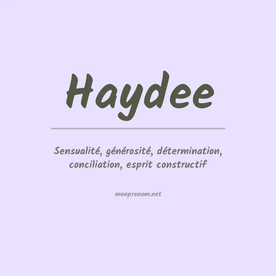 Prénom Haydee