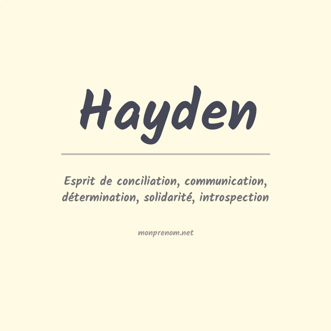 Prénom Hayden