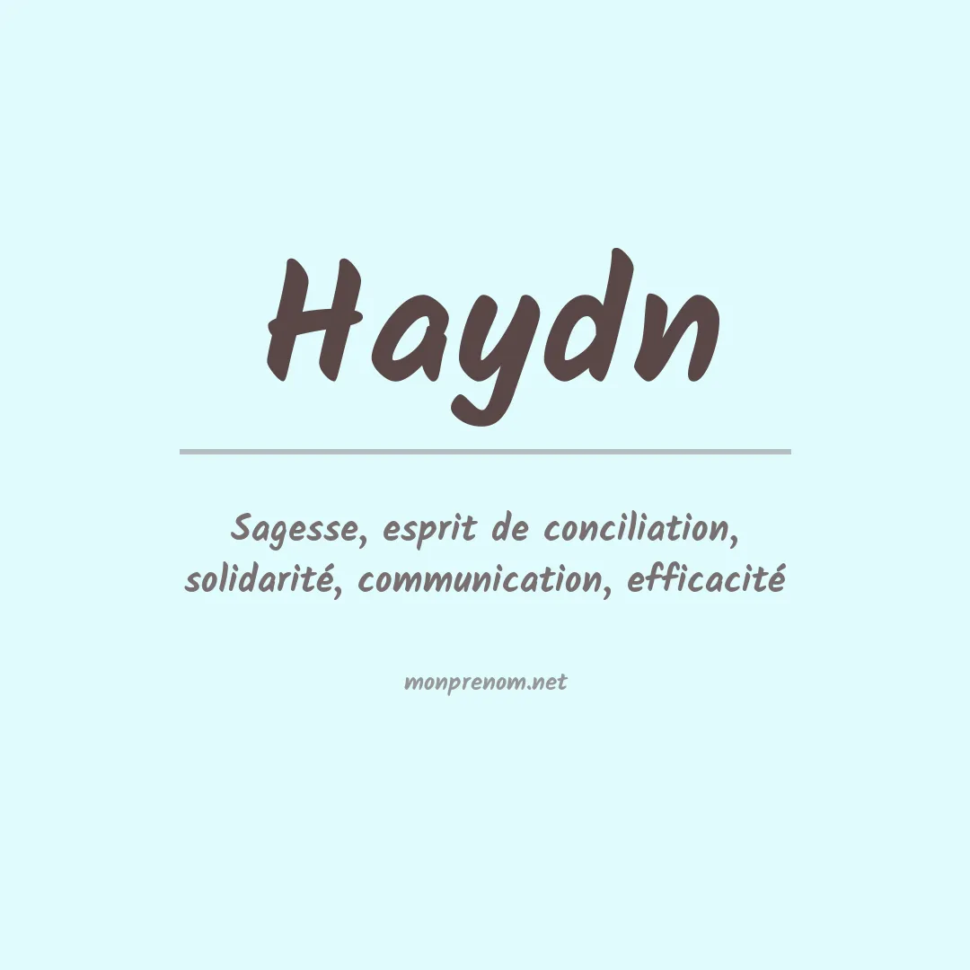 Signification du prénom Haydn