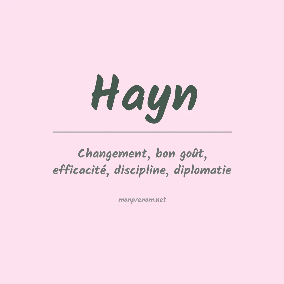 Prénom Hayn