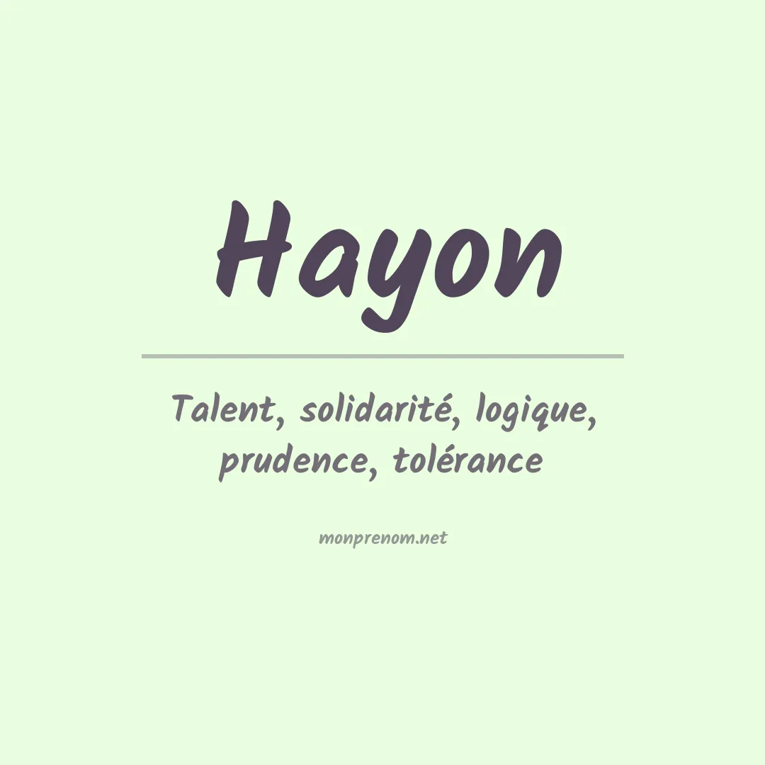Prénom Hayon