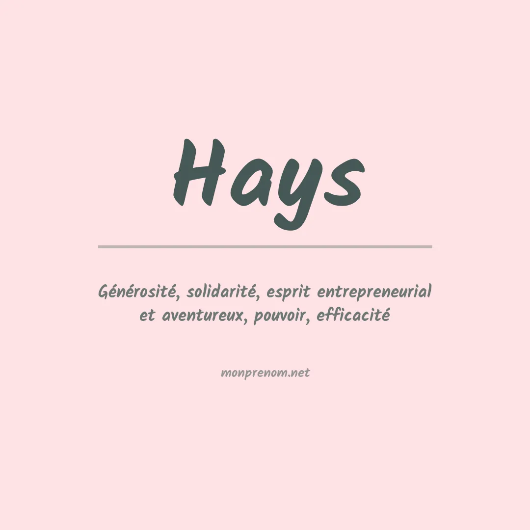 Prénom Hays