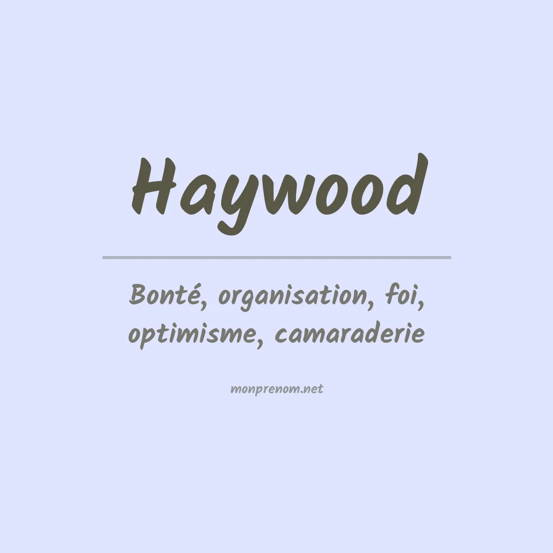 Prénom Haywood