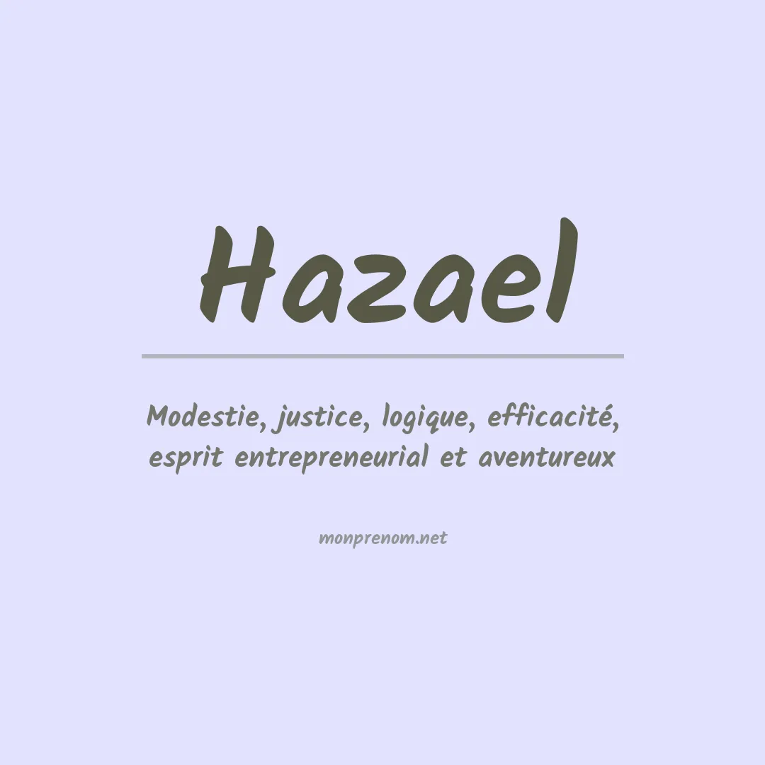 Prénom Hazael