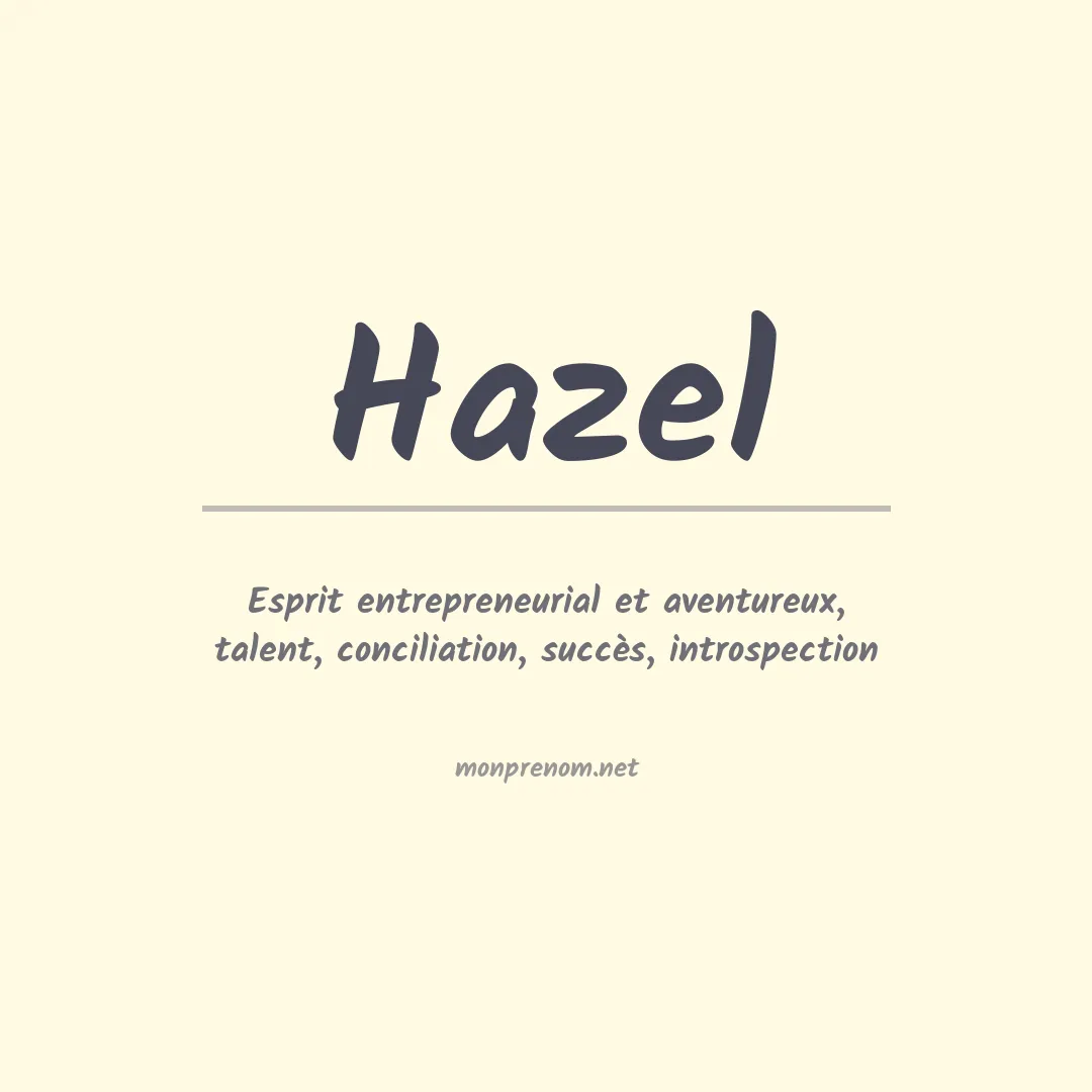 Prénom Hazel