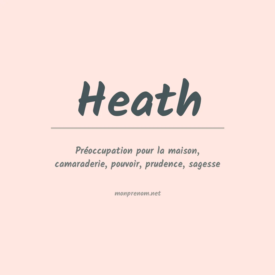 Prénom Heath