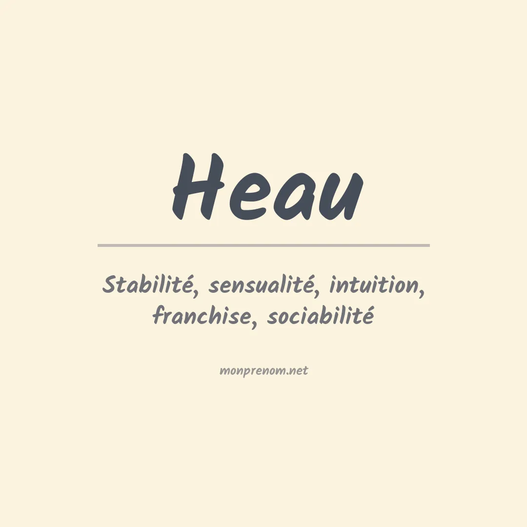 Signification du prénom Heau