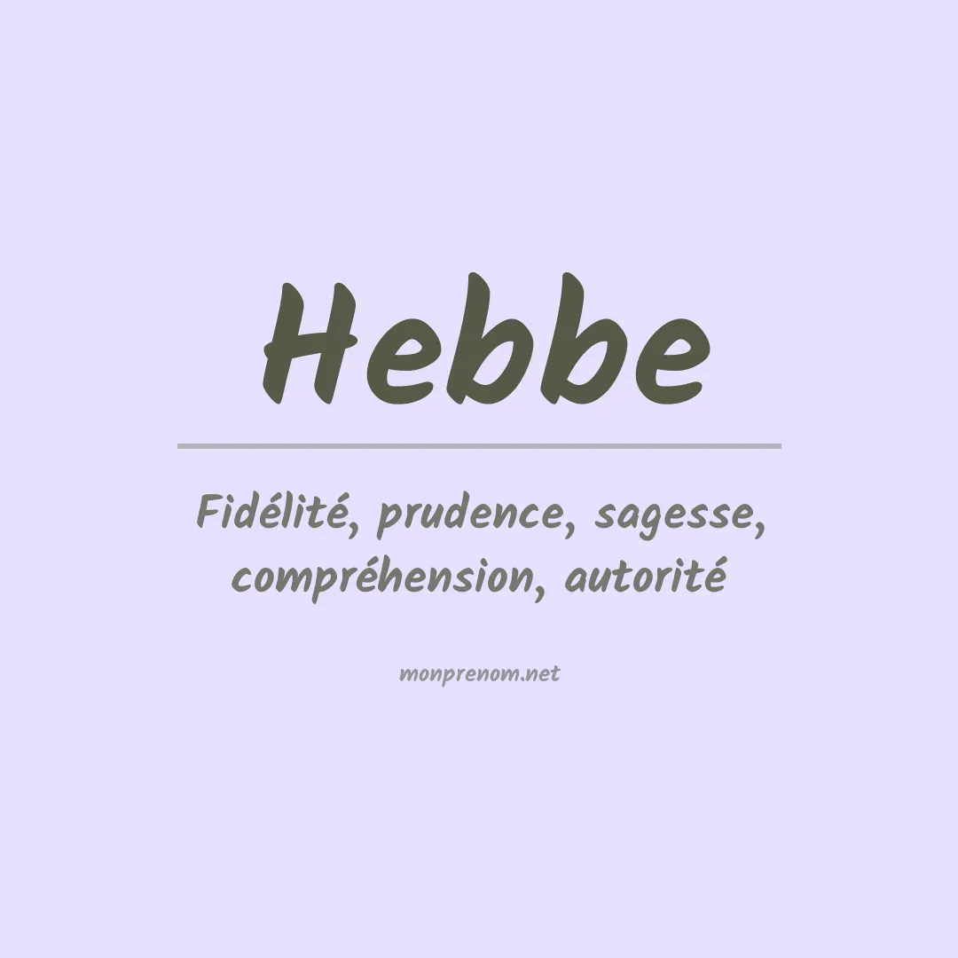 Prénom Hebbe