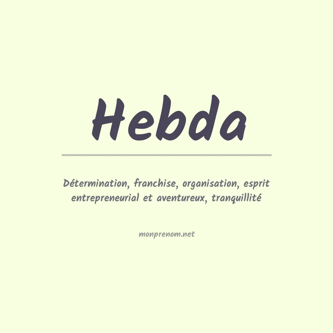 Prénom Hebda