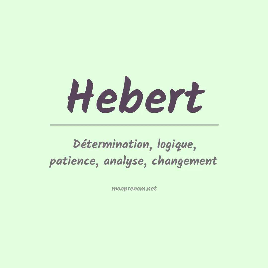 Prénom Hebert