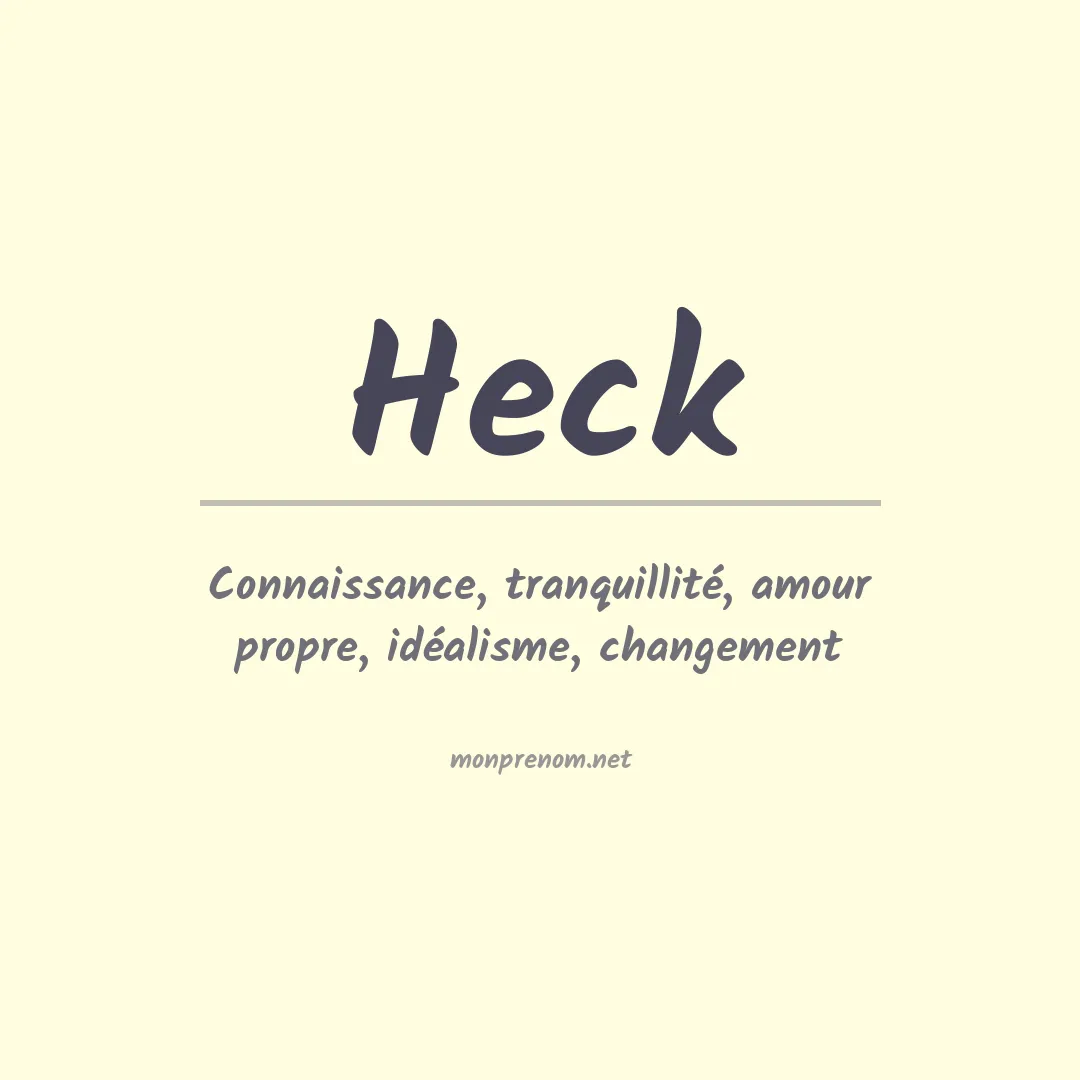 Prénom Heck