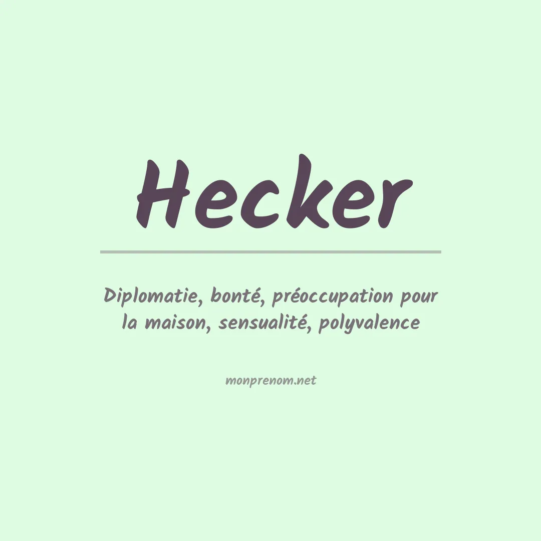 Prénom Hecker