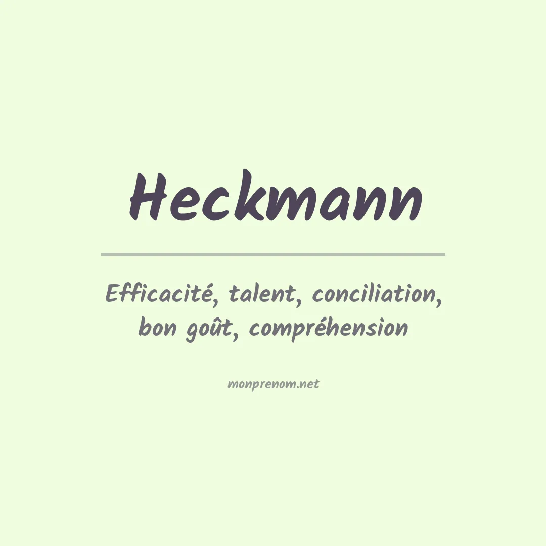 Prénom Heckmann