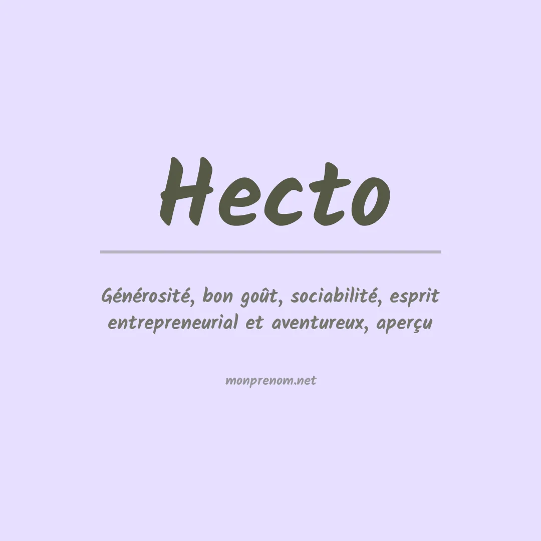 Prénom Hecto