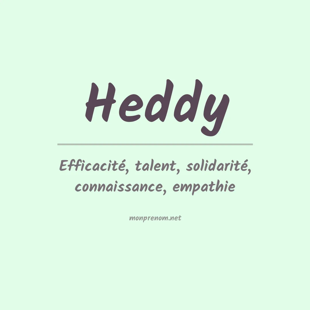 Prénom Heddy