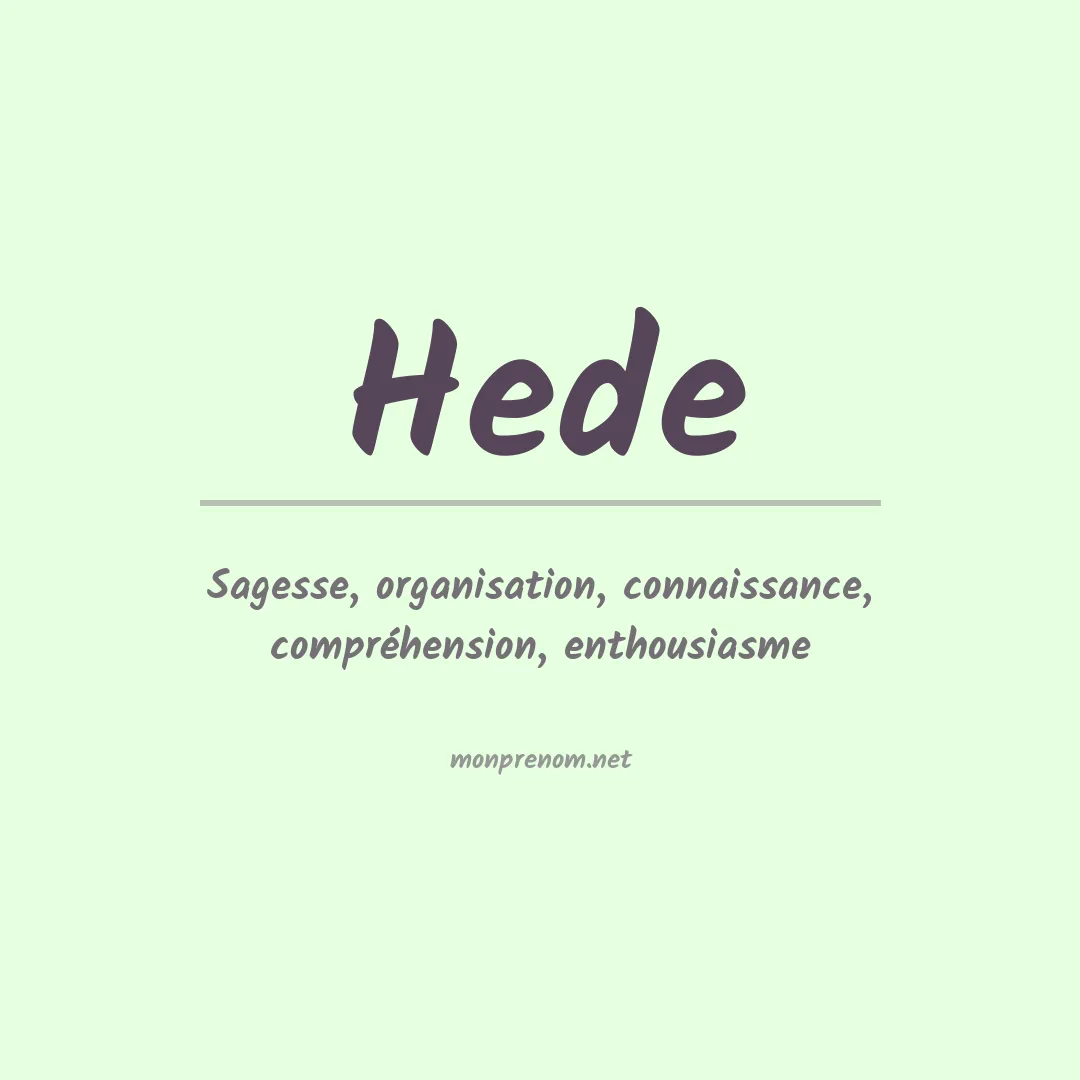 Prénom Hede