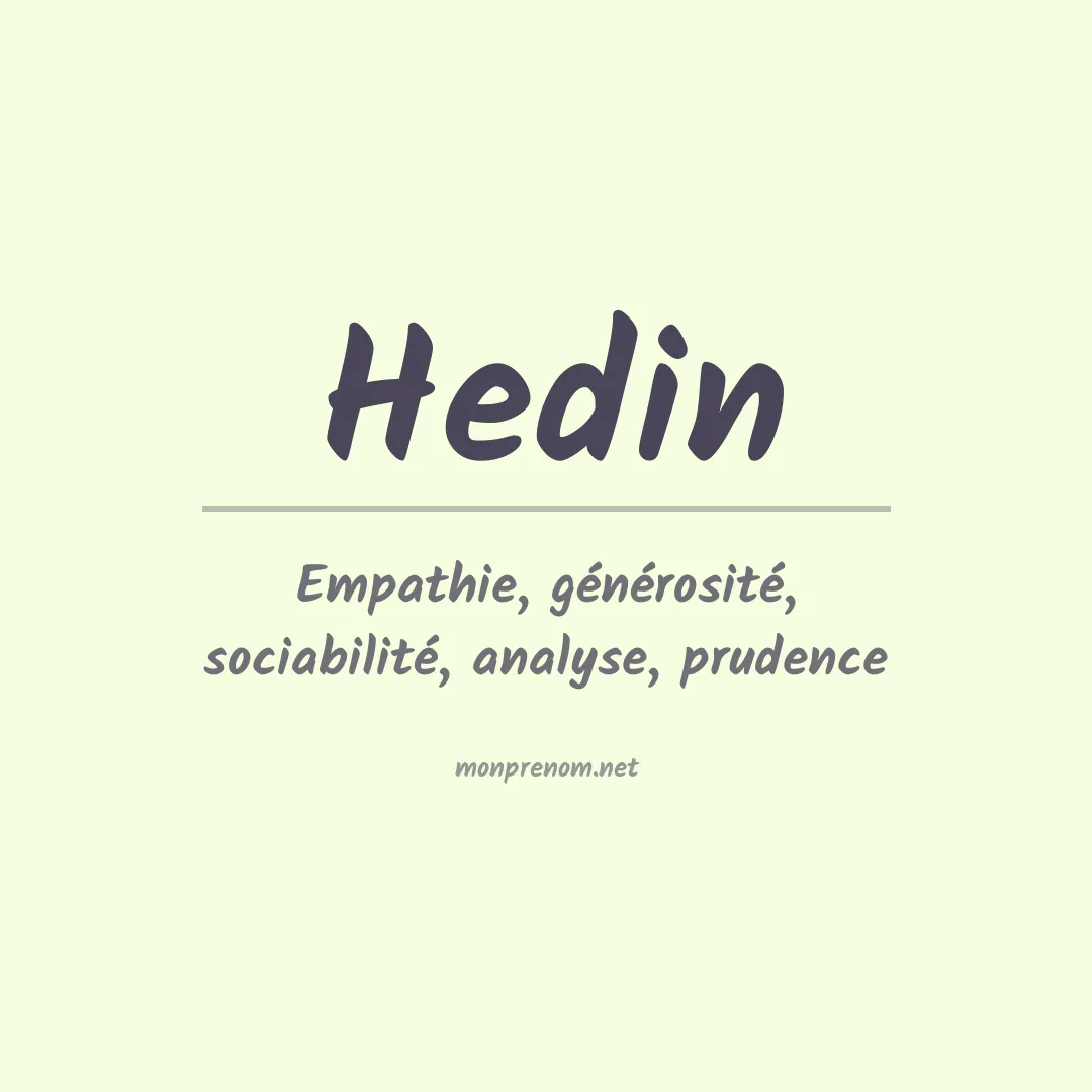 Prénom Hedin