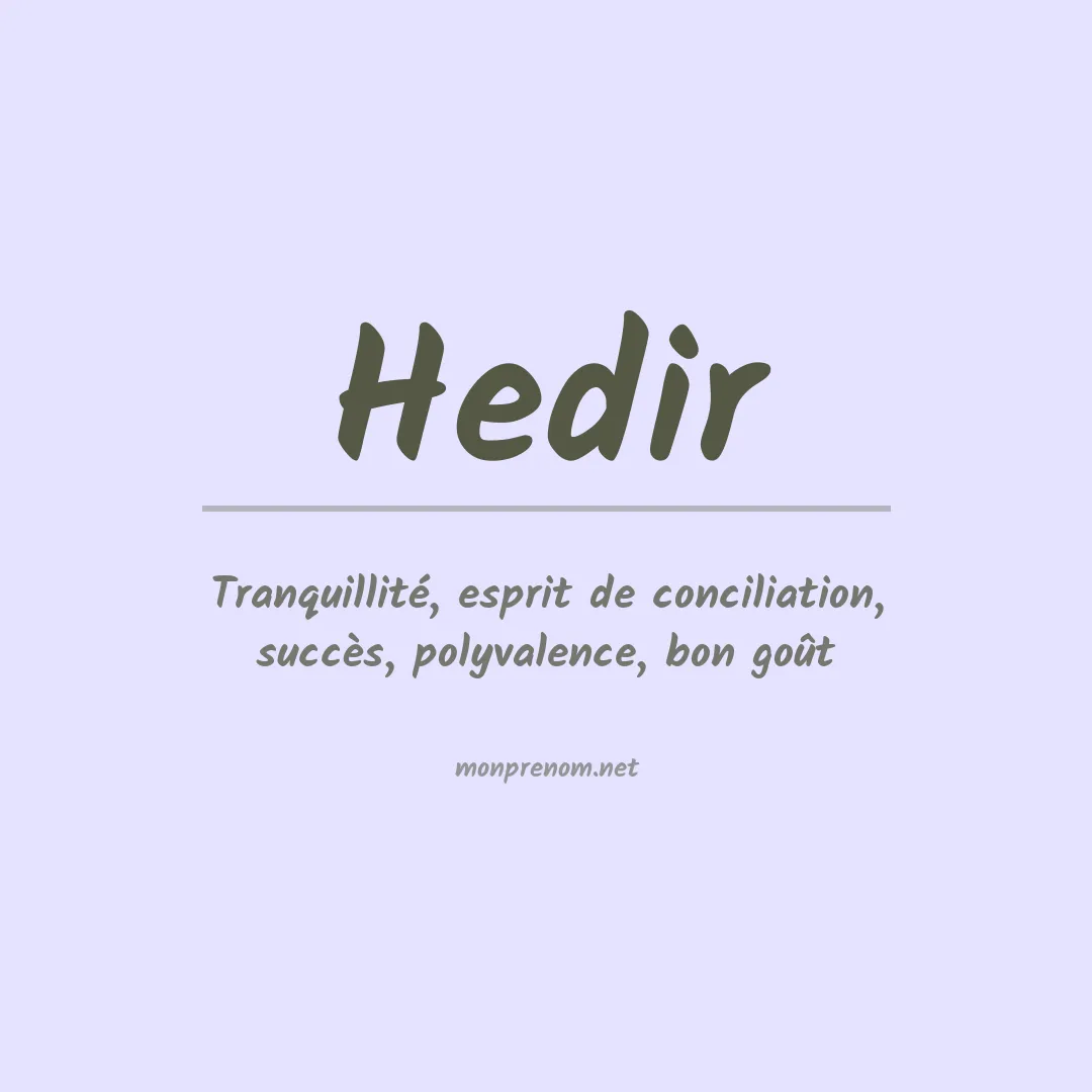 Prénom Hedir