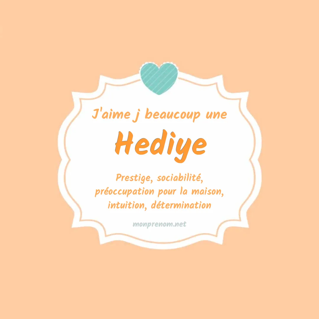 J'aime beaucoup Hediye