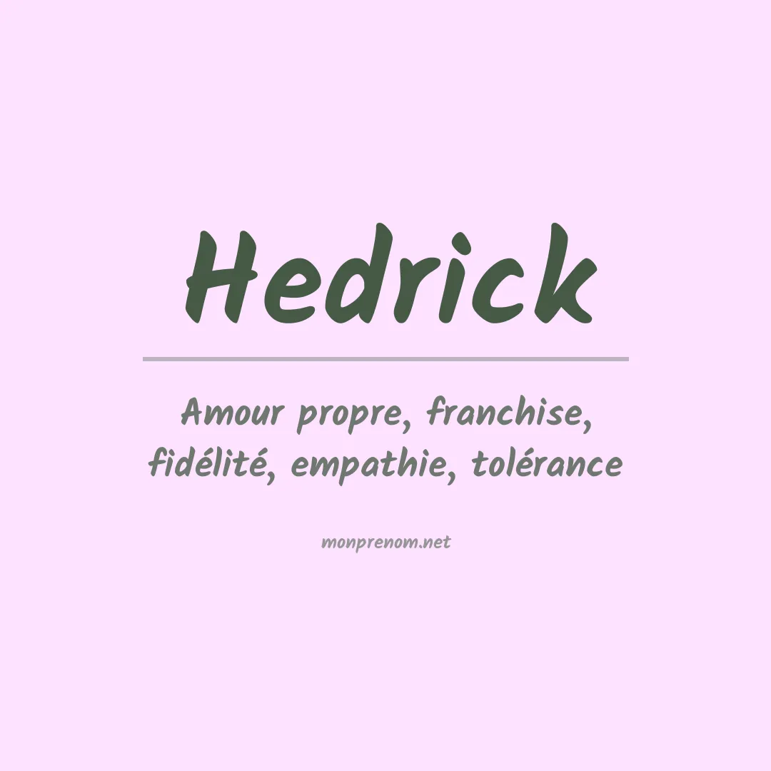 Prénom Hedrick