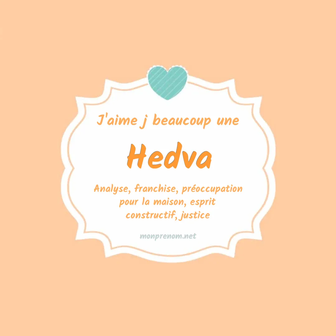 J'aime beaucoup Hedva
