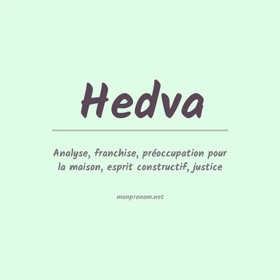 Signification du prénom Hedva