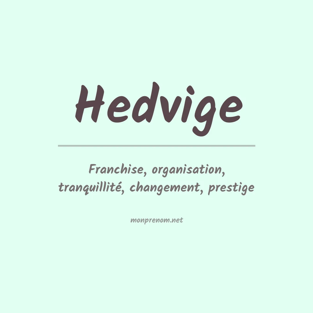 Prénom Hedvige