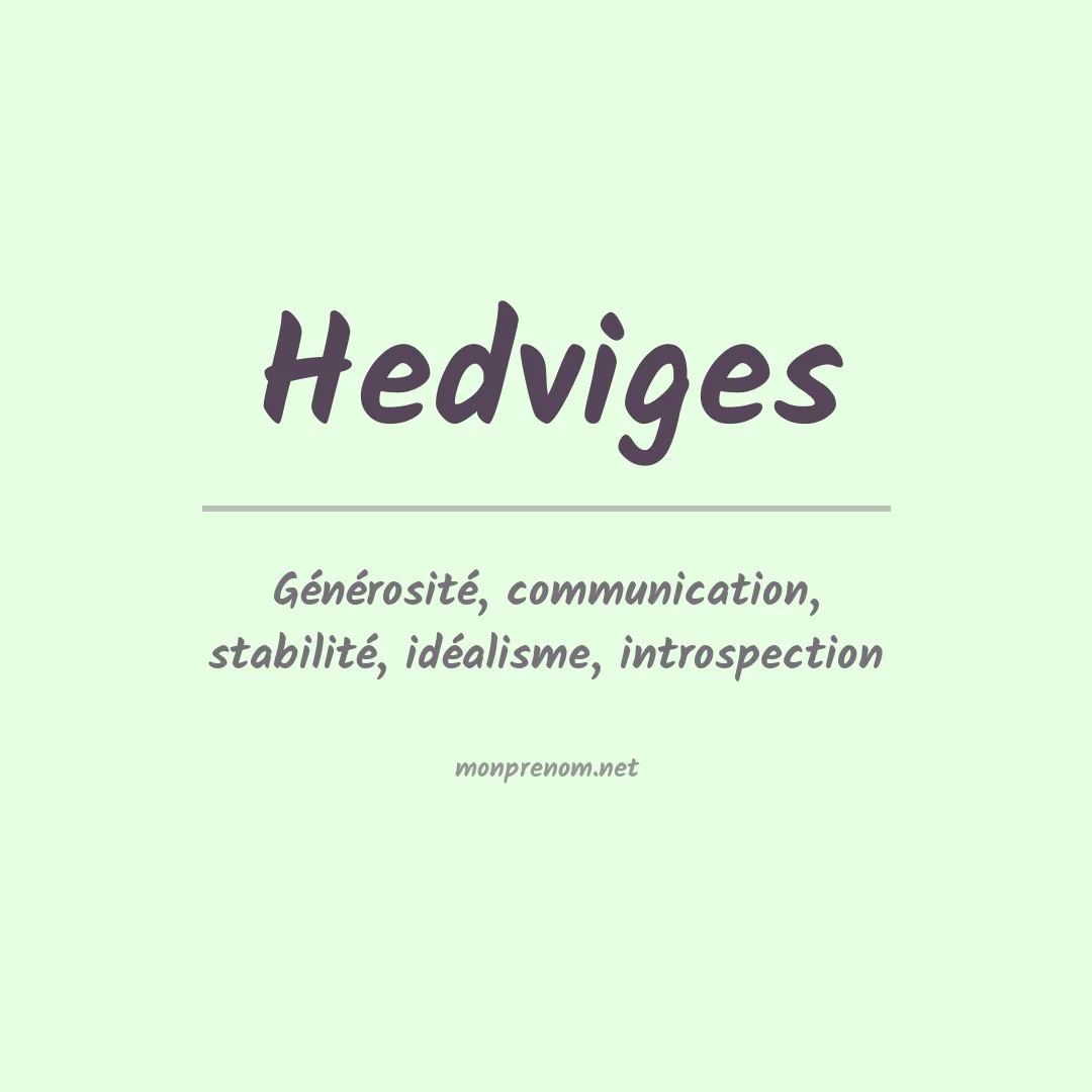 Prénom Hedviges